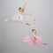 CC Christmas Decor Pack of 6 Pink and White Leaping Ballerina Christmas Ornaments 5"